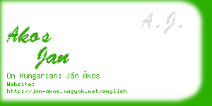 akos jan business card